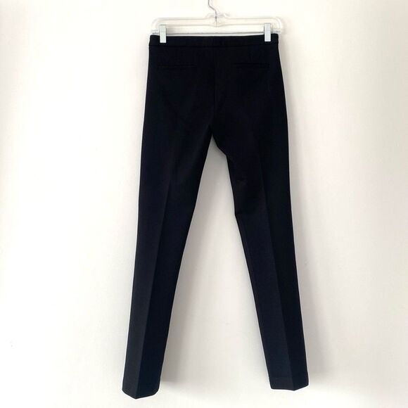 Theory Slim Trousers Black Mid weight sz 6 Office Preppy Corpcore Classic Slink - Picture 4 of 12